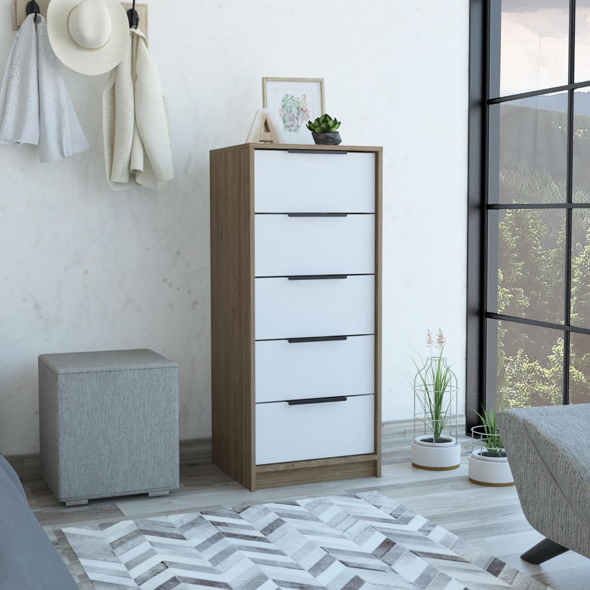 TUHOME - Cómoda 5 Cajones Kaia