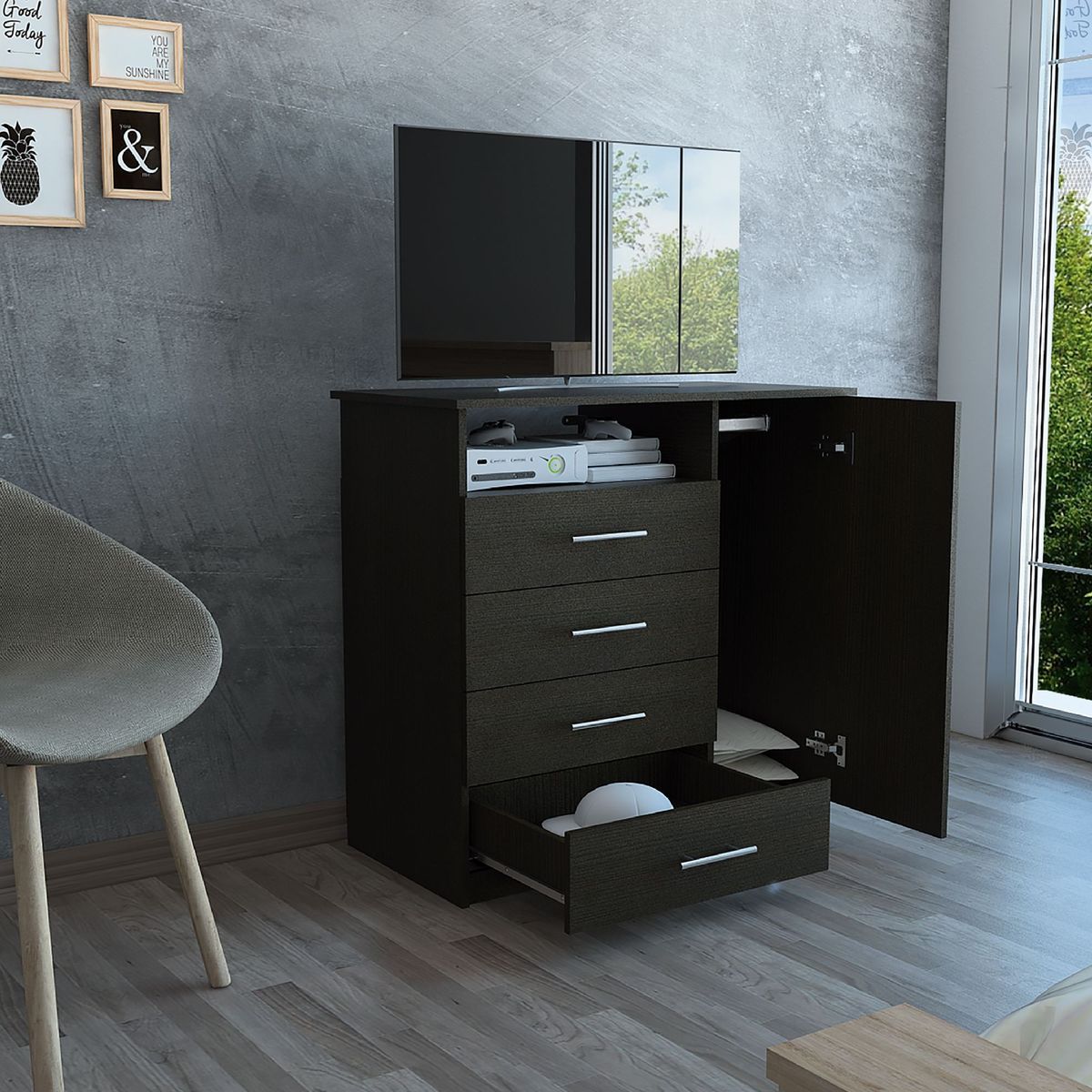 TUHOME - Cómoda 4 Cajones 1 Puerta Perú