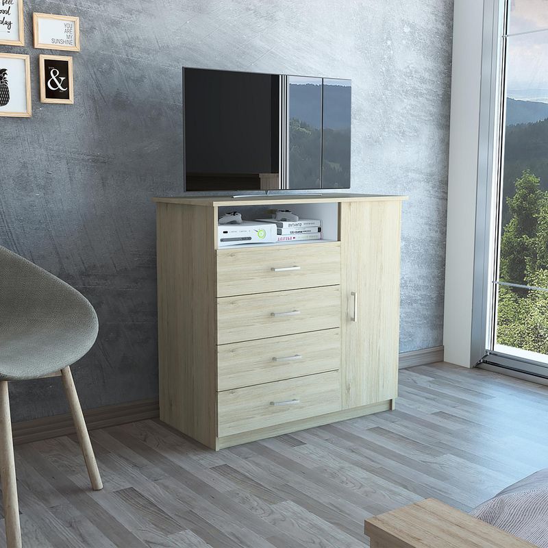 TUHOME - Comoda 4 Cajones 1 Puerta Z-91