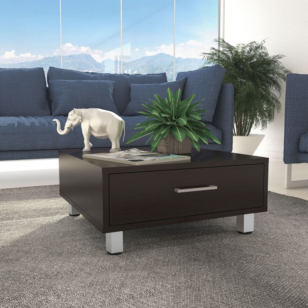 TUHOME - Mesa de Centro Beijing Negro