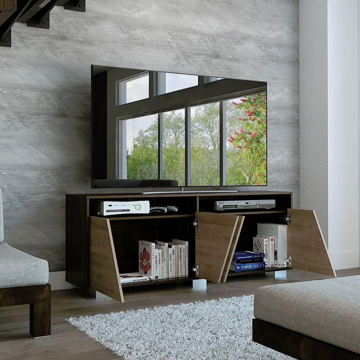 TUHOME - Mesa de TV 70" Fraktal