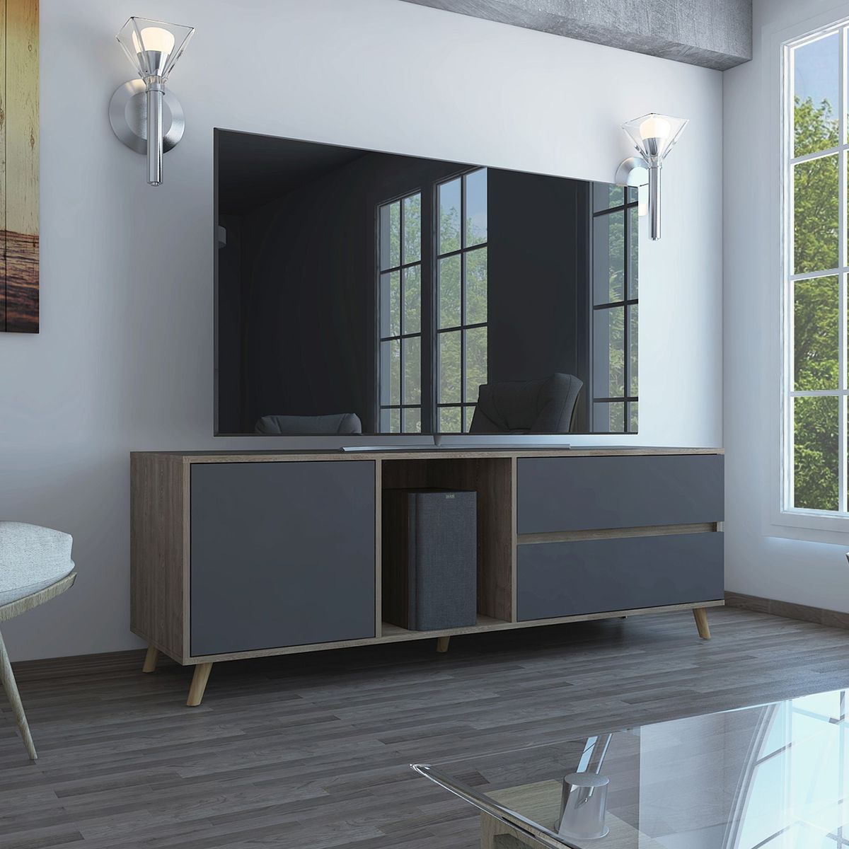 TUHOME - Mesa de TV 60'' Salem