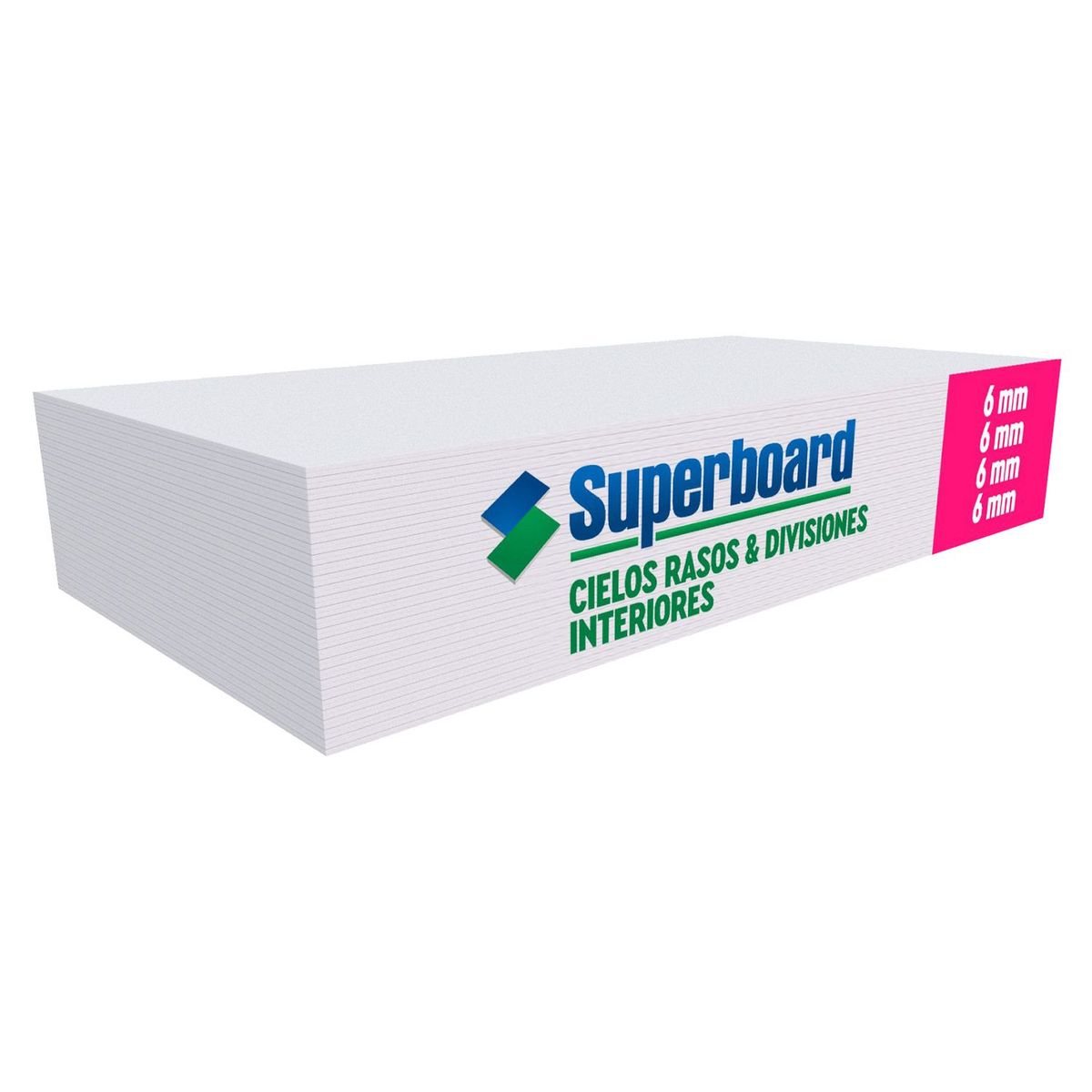  - Plancha Fibrocemento Superboard 1.22 m x 2.44 m x 6 mm