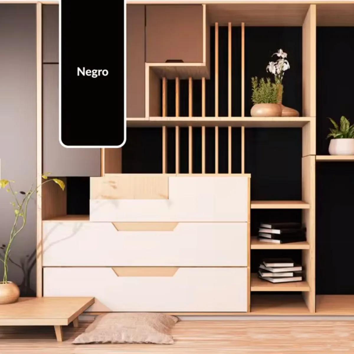 DUROLAC - Tablero MDF Negro 2.8mm 1.85x2.44m 