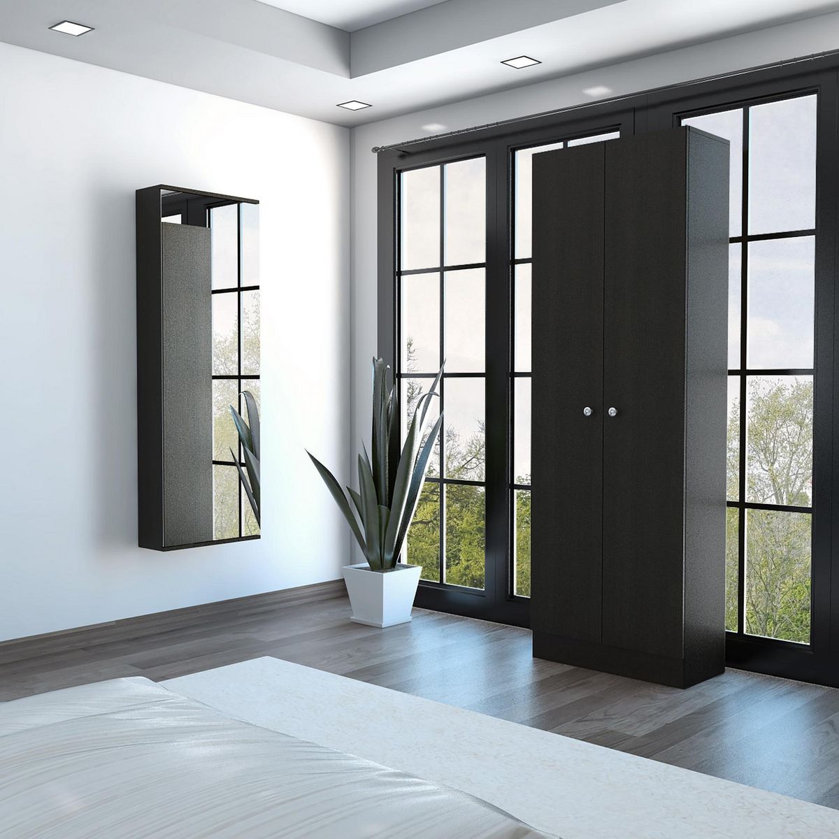 TUHOME - Combo Ropero 2 Puertas + Zapatero Leto 1 Cajón