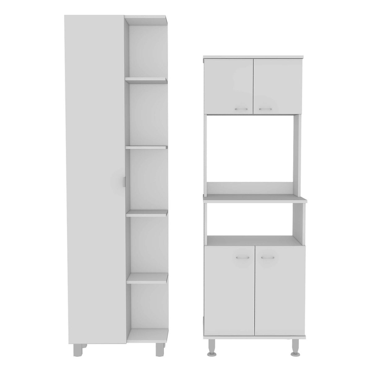 TUHOME - Combo Mueble de Cocina + Mueble Organizodr de Cocina/Baño Blanco