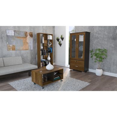 Biblioteca 10 Repisas + Vitrina 3 Repisas + Mesa de Centro Classic