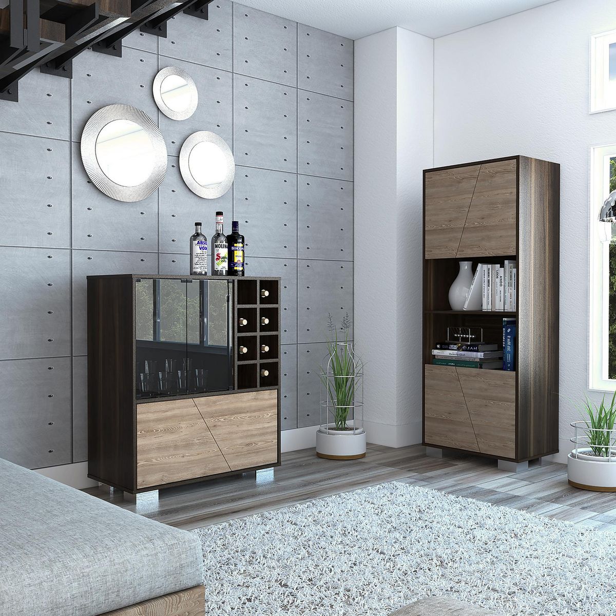 TUHOME - Biblioteca + Bar Fraktal - Habano/Miel