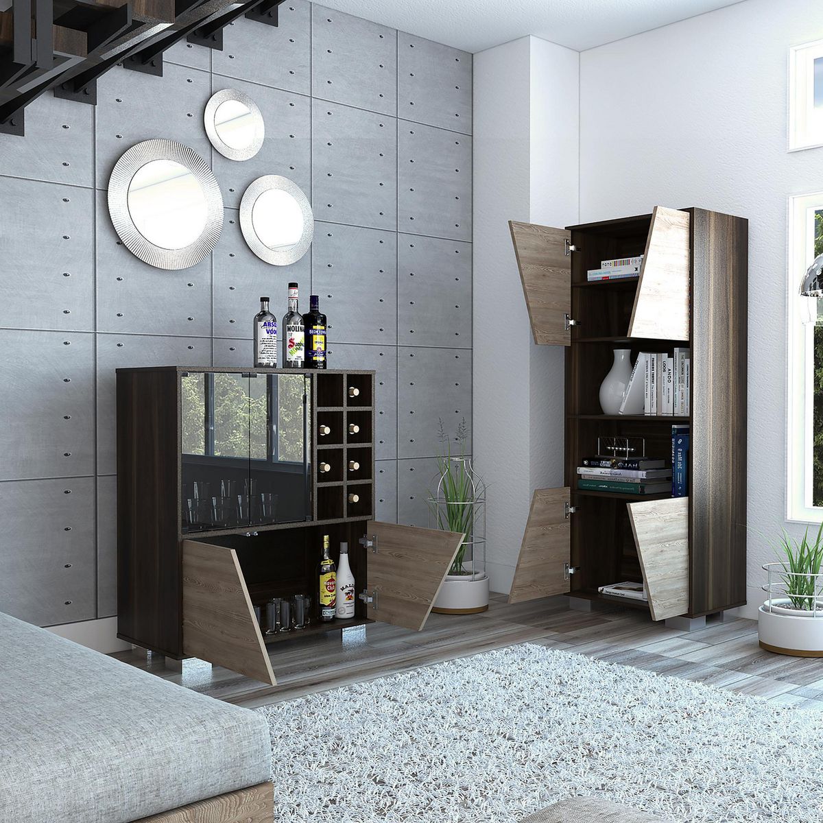 TUHOME - Biblioteca + Bar Fraktal - Habano/Miel