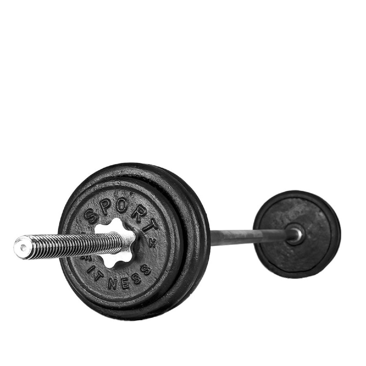 SPORTFITNESS - Pack de Pesas 26kg + Barra Recta