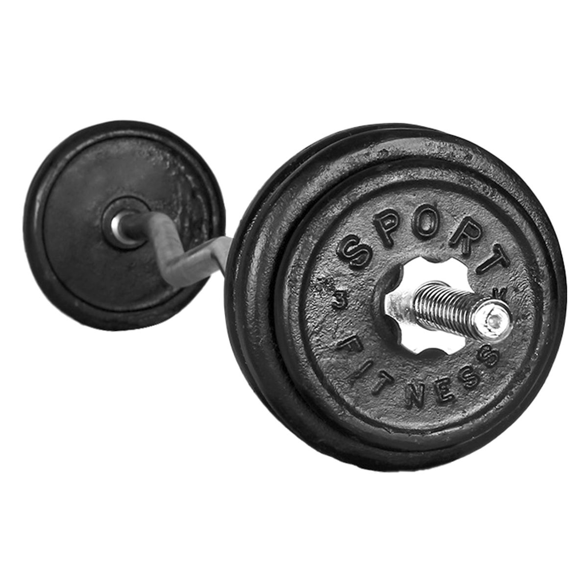 SPORTFITNESS - Pack de Pesas 26kg + Barra Curva