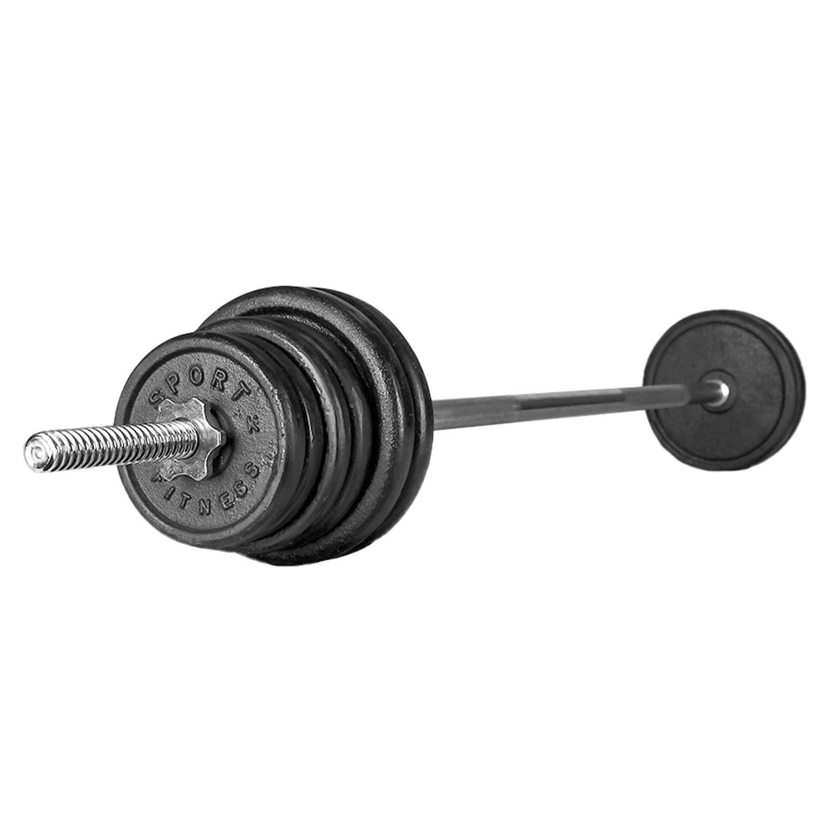 SPORTFITNESS - Set de Pesas 40kg + Barra Recta