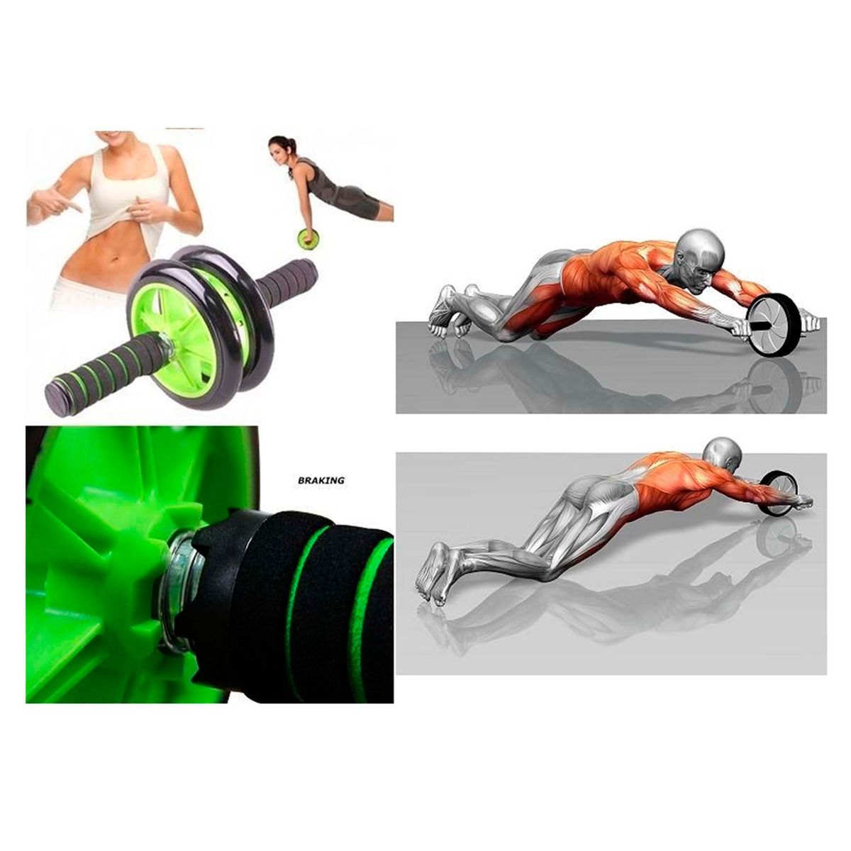 SPORTFITNESS - Rueda Abdominal Bracked Whell