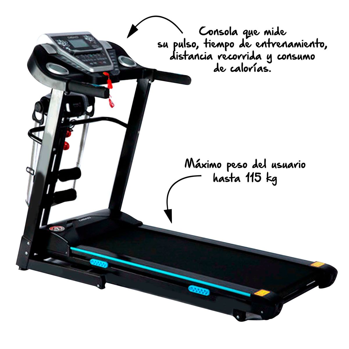 SPORTFITNESS - Trotadora Eléctrica 2.5 HP