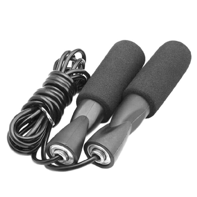 SPORTFITNESS - Cuerda para Saltar Vinil Negro