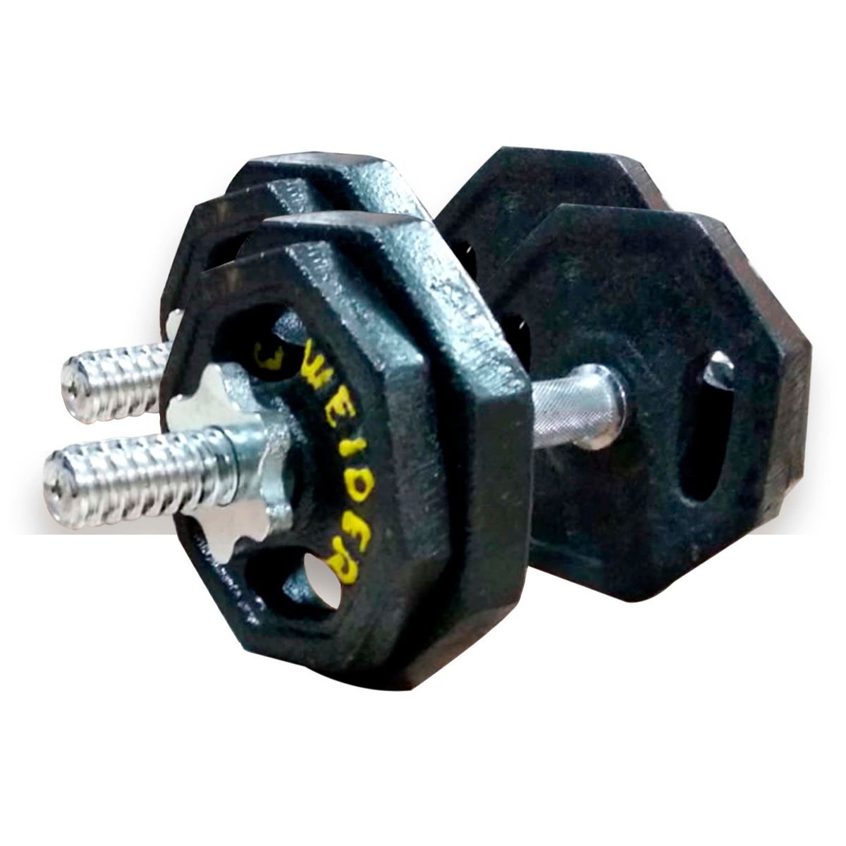 SPORTFITNESS - Set de Pesas Hexagonales Mancuernas Cromadas 40KG