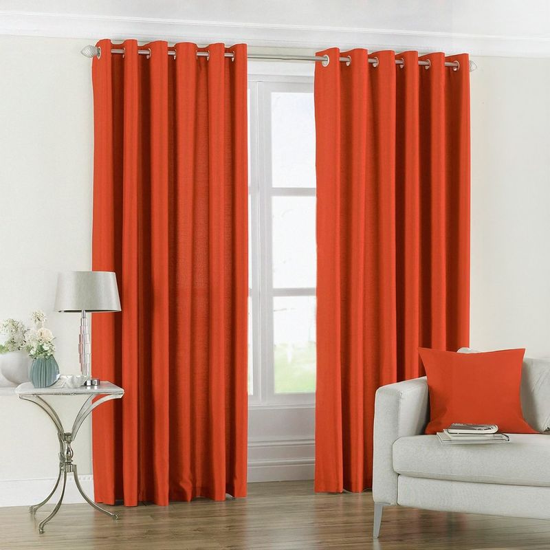 JUST HOME COLLECTION - Cortina Blackout Textura 140x220cm Terracota