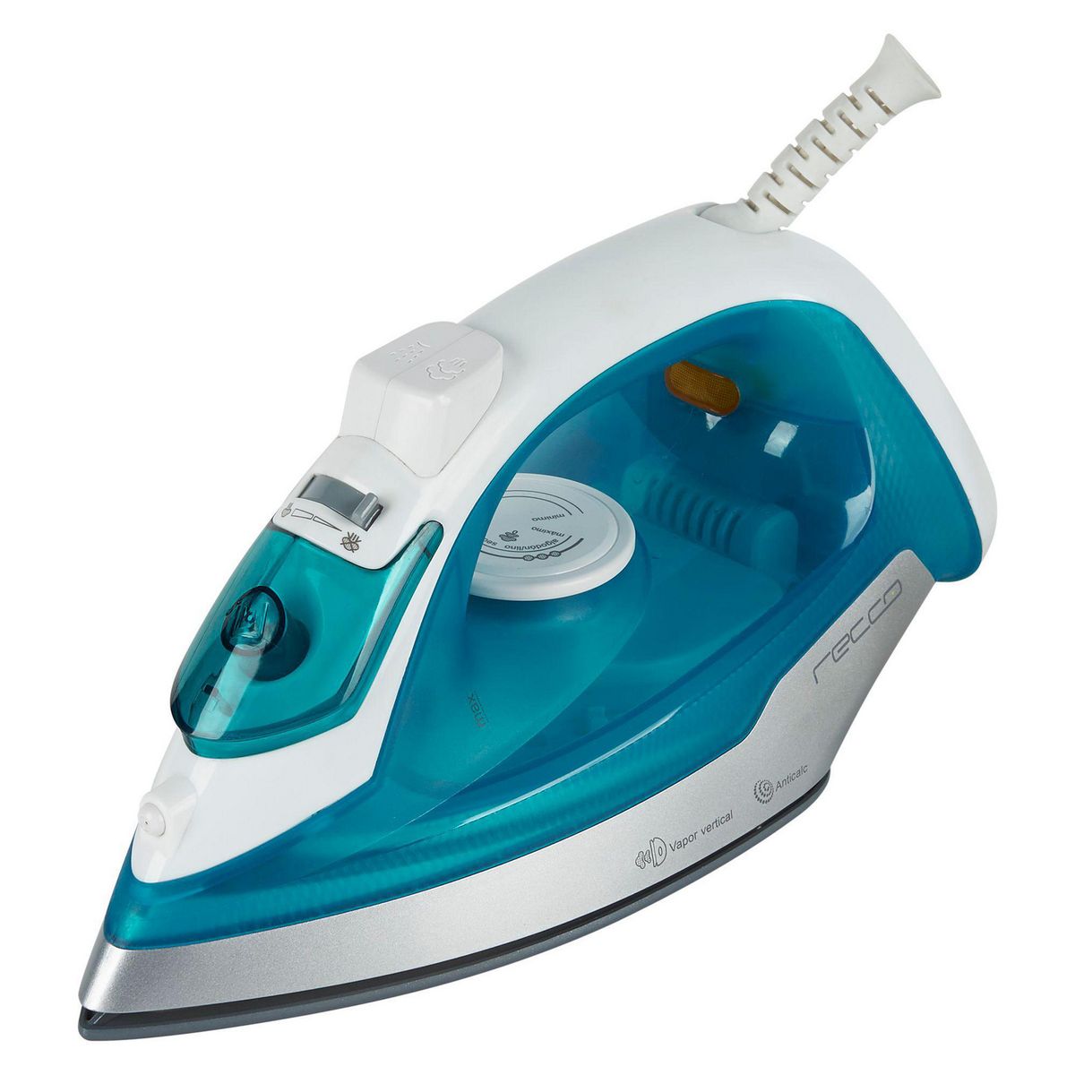 RECCO - Plancha a Vapor 1500W Blanco/Celeste