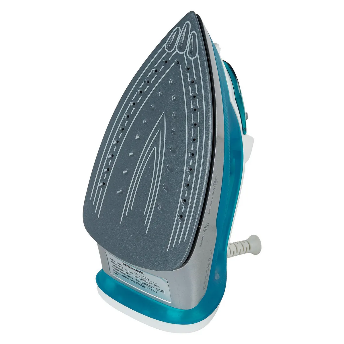 RECCO - Plancha a Vapor 1500W Blanco/Celeste