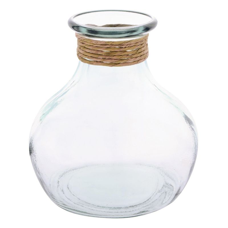 HOMY - Jarrón Vidrio Transparente 19x21cm