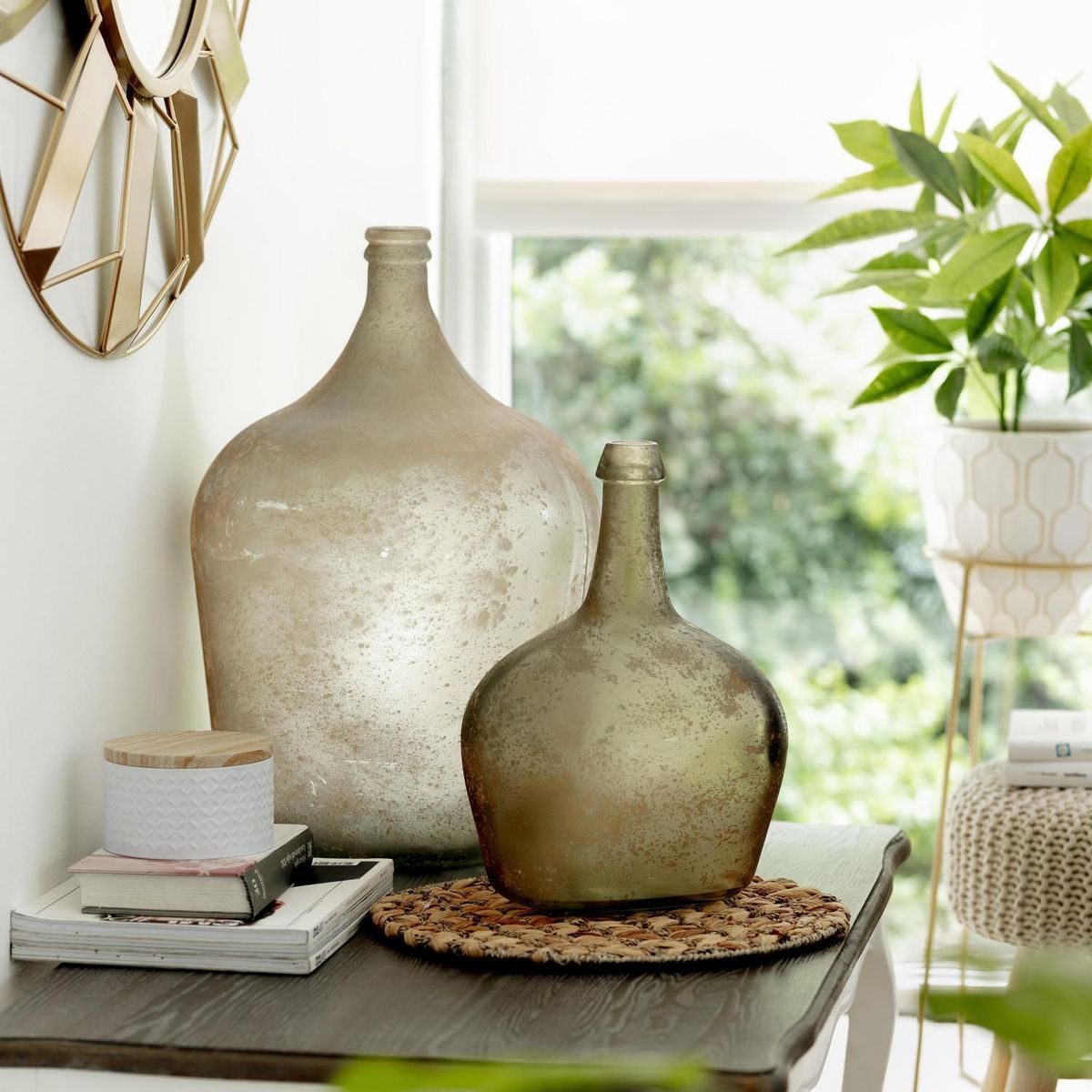 HOMY - Botella Victoria Vidrio Marrón 27x38cm