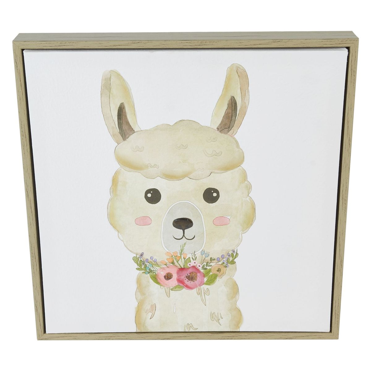 JUST HOME COLLECTION - Cuadro Canvas Llama Kid 32x32cm
