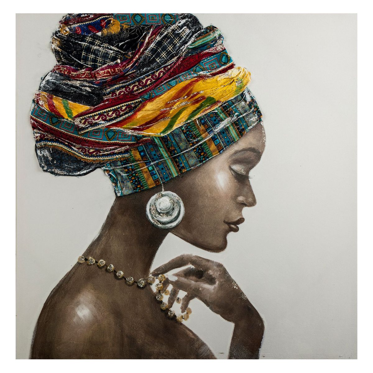 JUST HOME COLLECTION - Cuadro Canvas Africana 1 80X80 CM