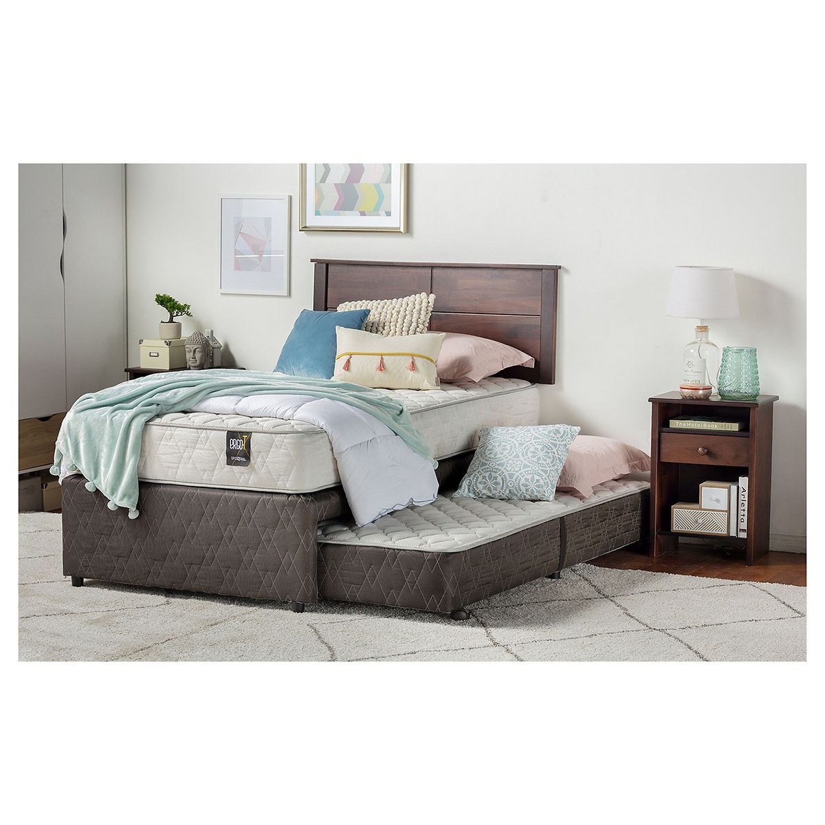 ROSEN - Cama Diván Ergo T Rosen 1.5 Plazas + Colchón