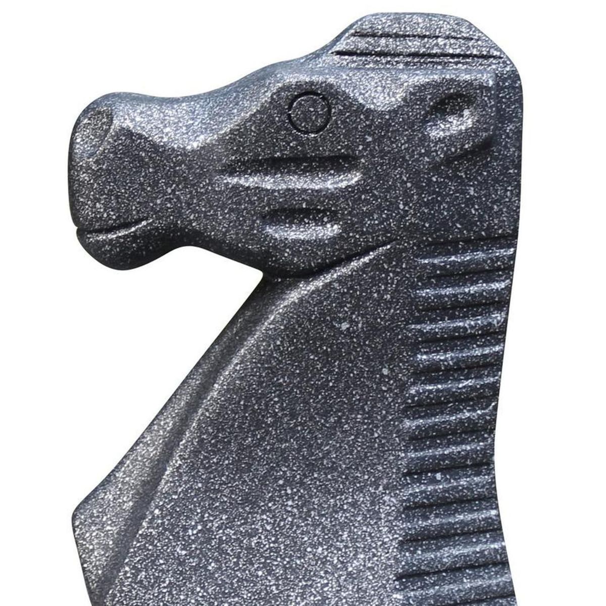 JUST HOME COLLECTION - Figura Ajedrez Caballo Negro 16x36 cm