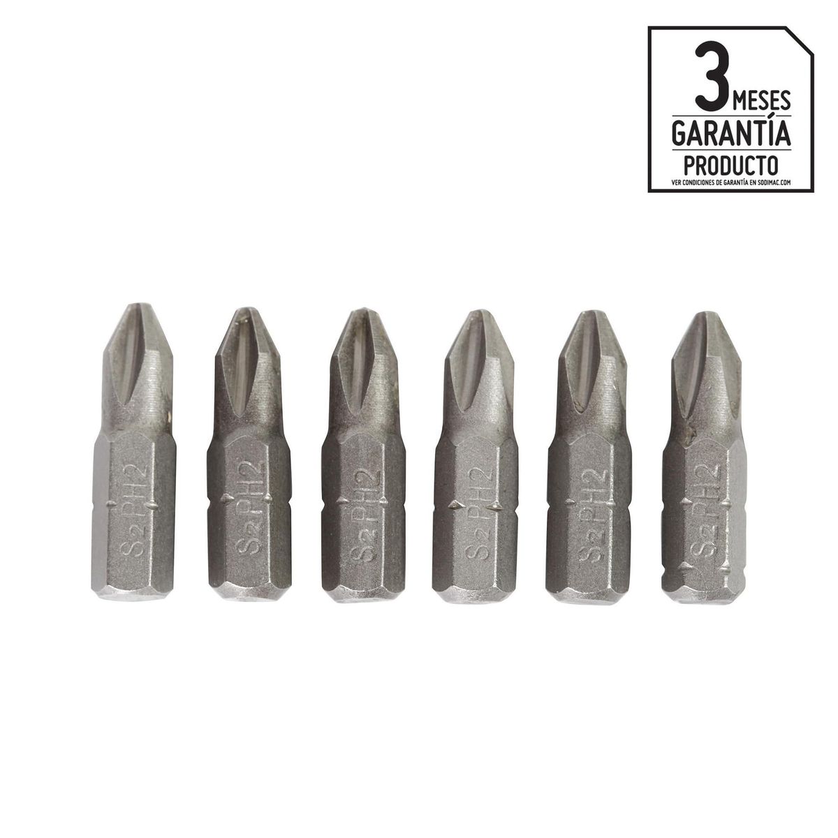 BAUKER - Set de Puntas Phillips #2 25 mm 6 Piezas Bauker