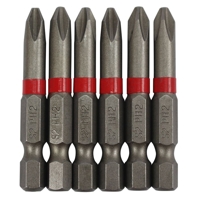 BAUKER - Set 6 Puntas Phillips #2x50mm Bauker