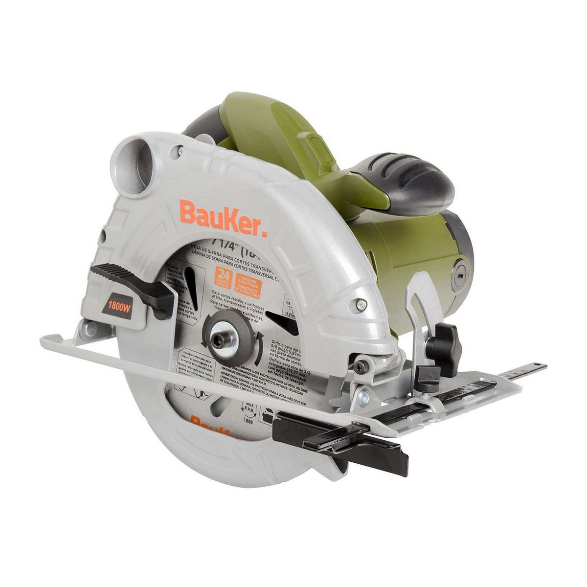 BAUKER - Sierra Circular Eléctrica Bauker 3 Discos 7-1/4 1800W