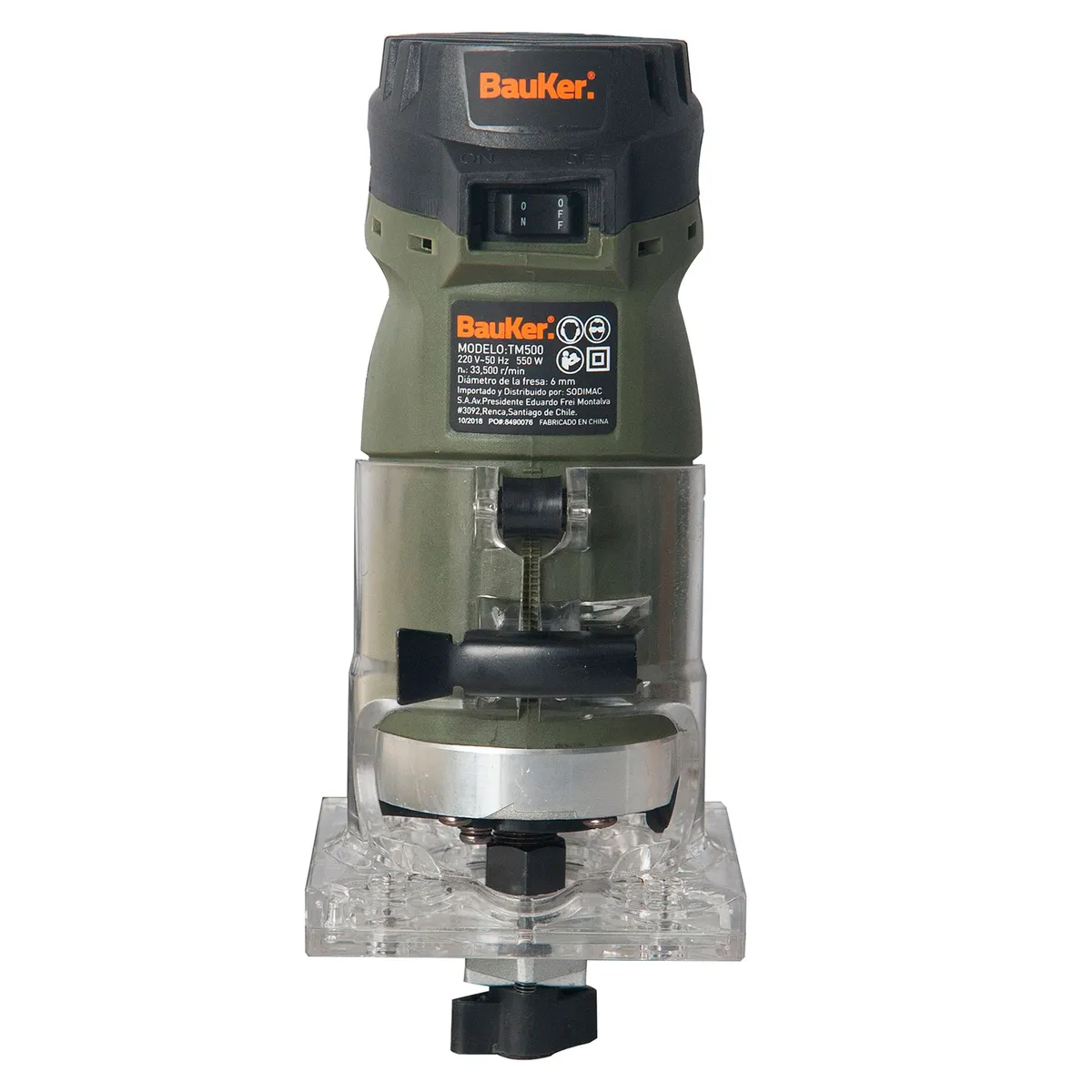 BAUKER - Fresadora Eléctrica 1/4" 500 W Bauker