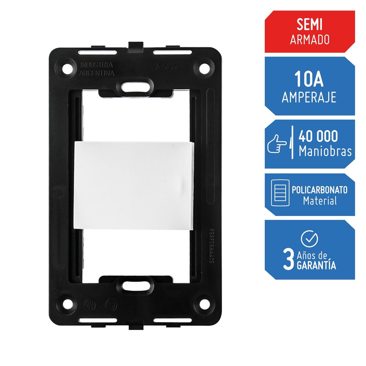 SICA - Interruptor Simple Sica Silight Blanco