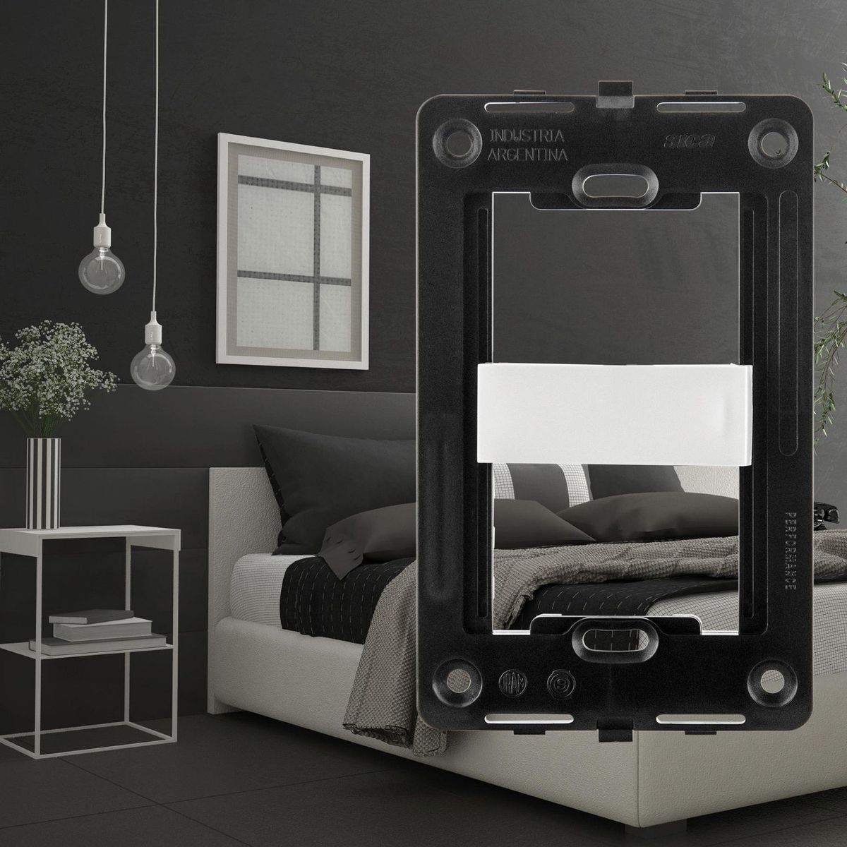 SICA - Conmutador Simple Silight Blanco