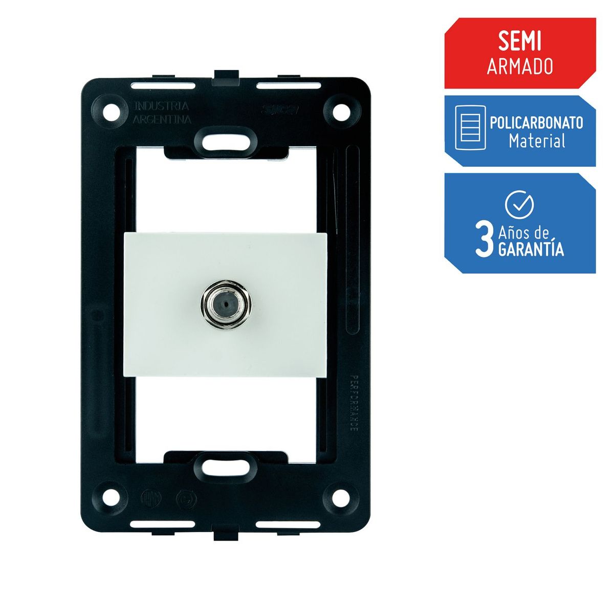 SICA - Toma Coaxial Silight Blanco