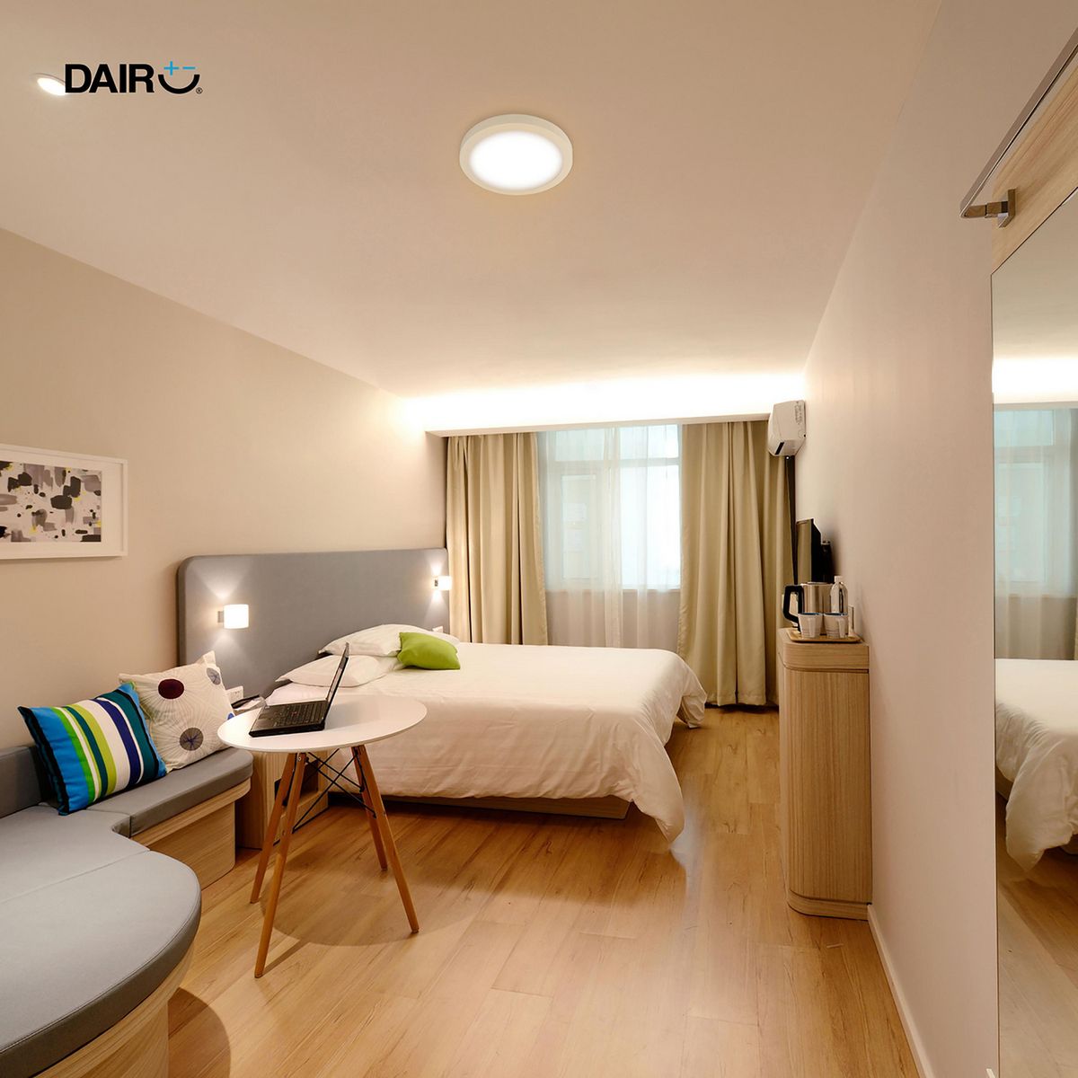 DAIRU - Panel LED Sobrepuesto Circular 18W Luz Cálida