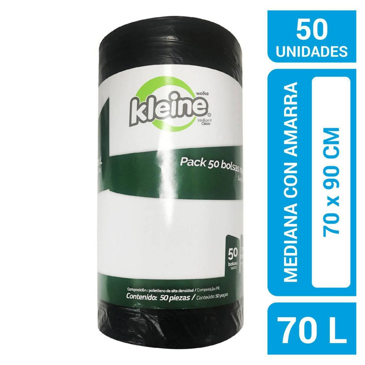 KLEINE WOLKE - Bolsa de Basura 70 Litros 50und