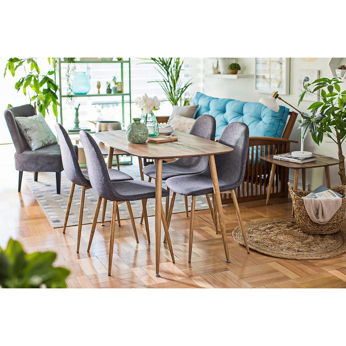 JUST HOME COLLECTION - Juego de Comedor Dominga 4 Sillas