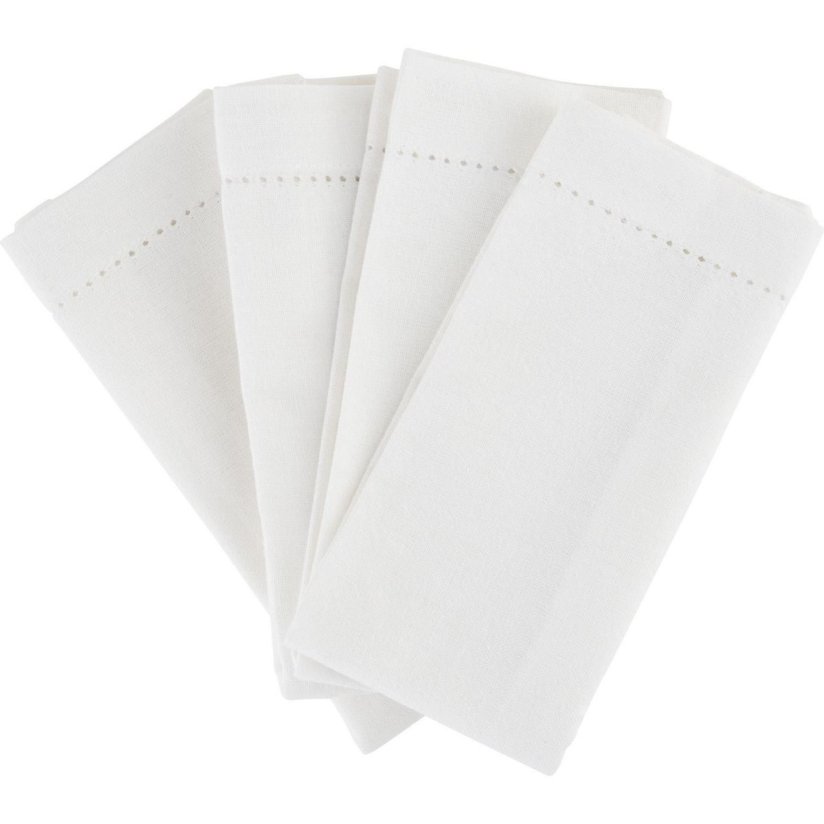 JUST HOME COLLECTION - Servilletas Setx4 Blanco