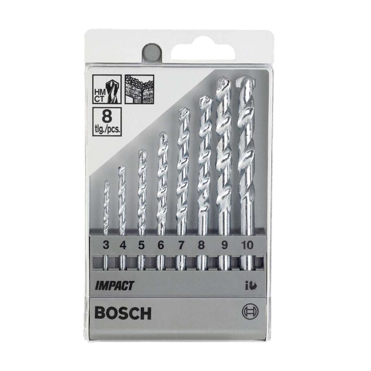 BOSCH - Set de 8 brocas para mampostería CYL-1 Ø3-4-5-6-7-8-9-10mm Bosch