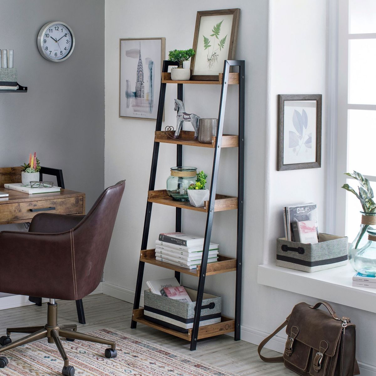 JUST HOME COLLECTION - Estante librero madera Rockford