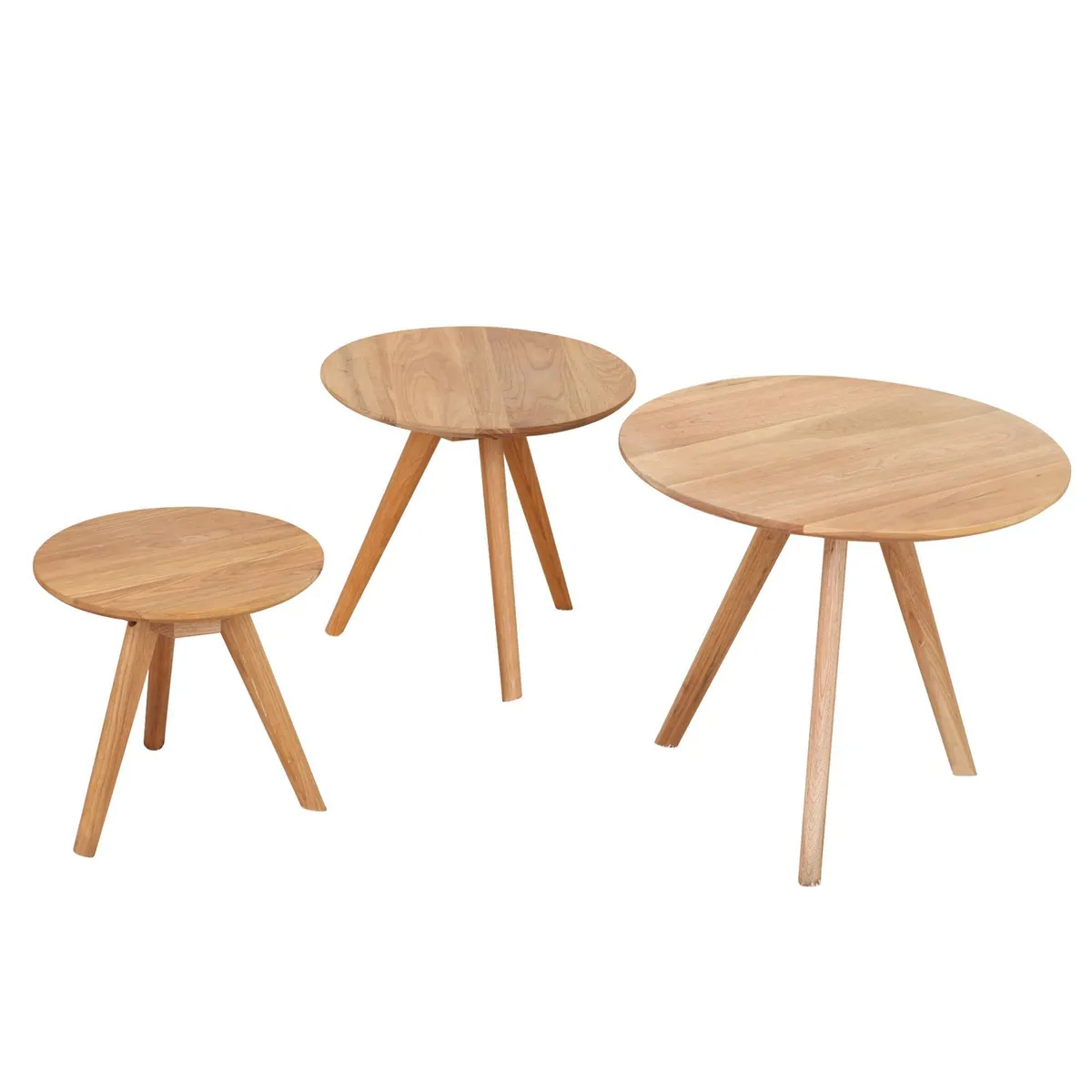 JUST HOME COLLECTION - Setx3 Mesas Auxiliares Radius Natural