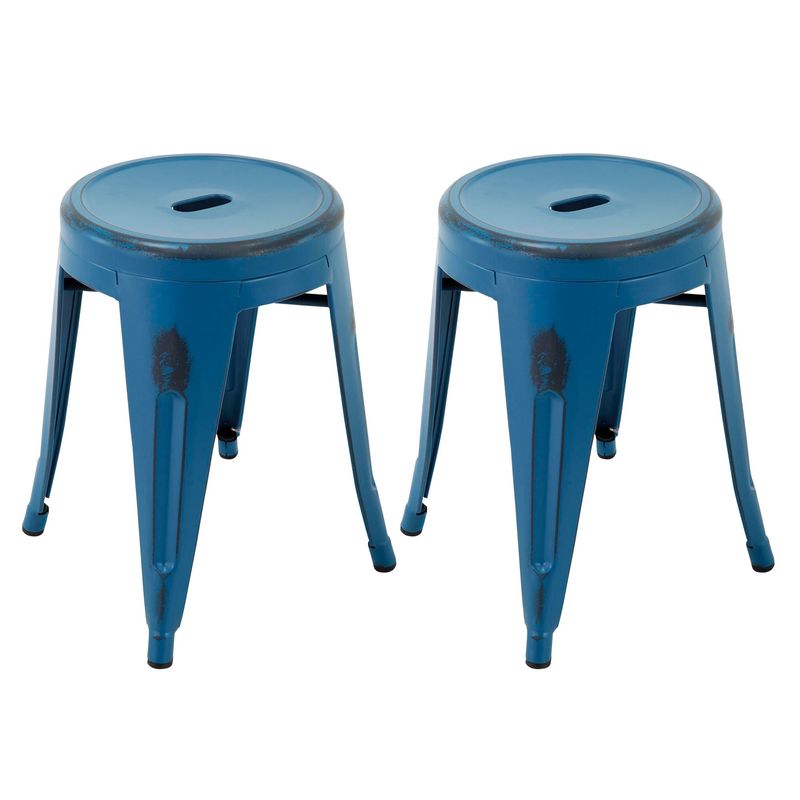 JUST HOME COLLECTION - Set x2 Banco Tolix Azul