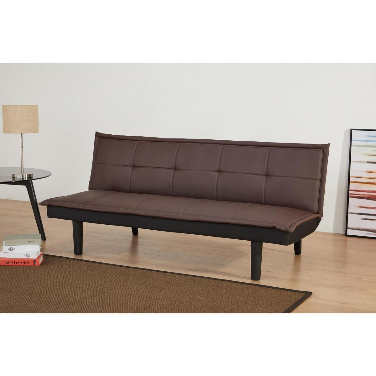 JUST HOME COLLECTION - Futón 3 cuerpos Havanna Chocolate