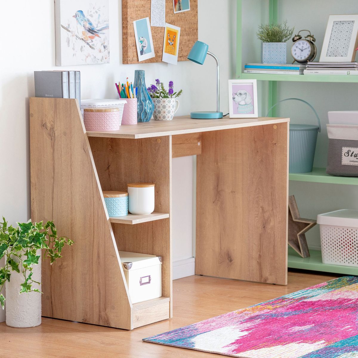 JUST HOME COLLECTION - Escritorio Duna Melamina con Estante