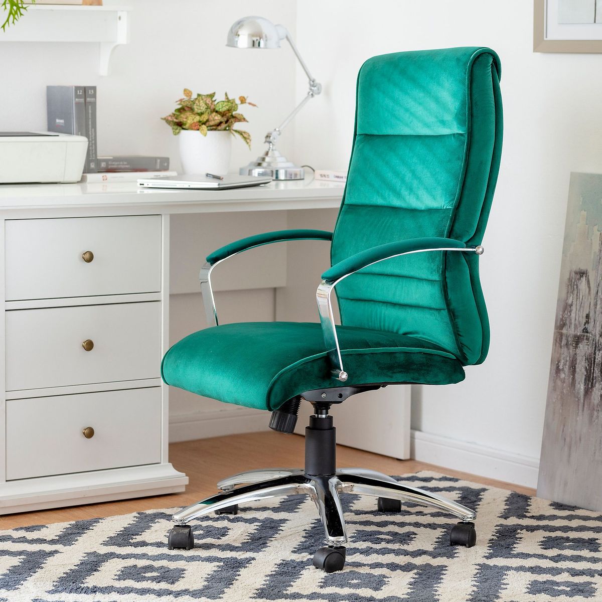JUST HOME COLLECTION - Silla de escritorio verde