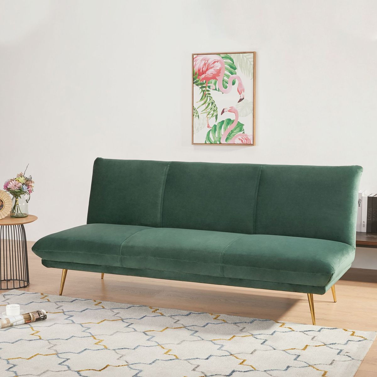 JUST HOME COLLECTION - Futón 3 cuerpos Caste Verde