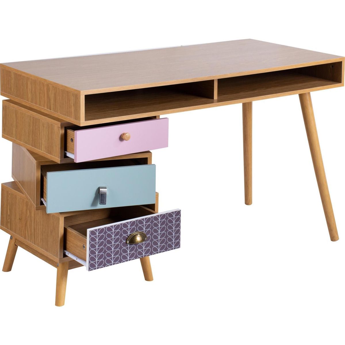 JUST HOME COLLECTION - Escritorio Tricolor Melamina 3 Cajones