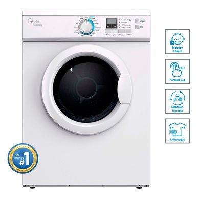 Secadora Midea 7 Kg Elctrica MLDE07D4DW Blanco